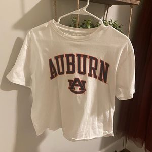 auburn university cropped t-shirt